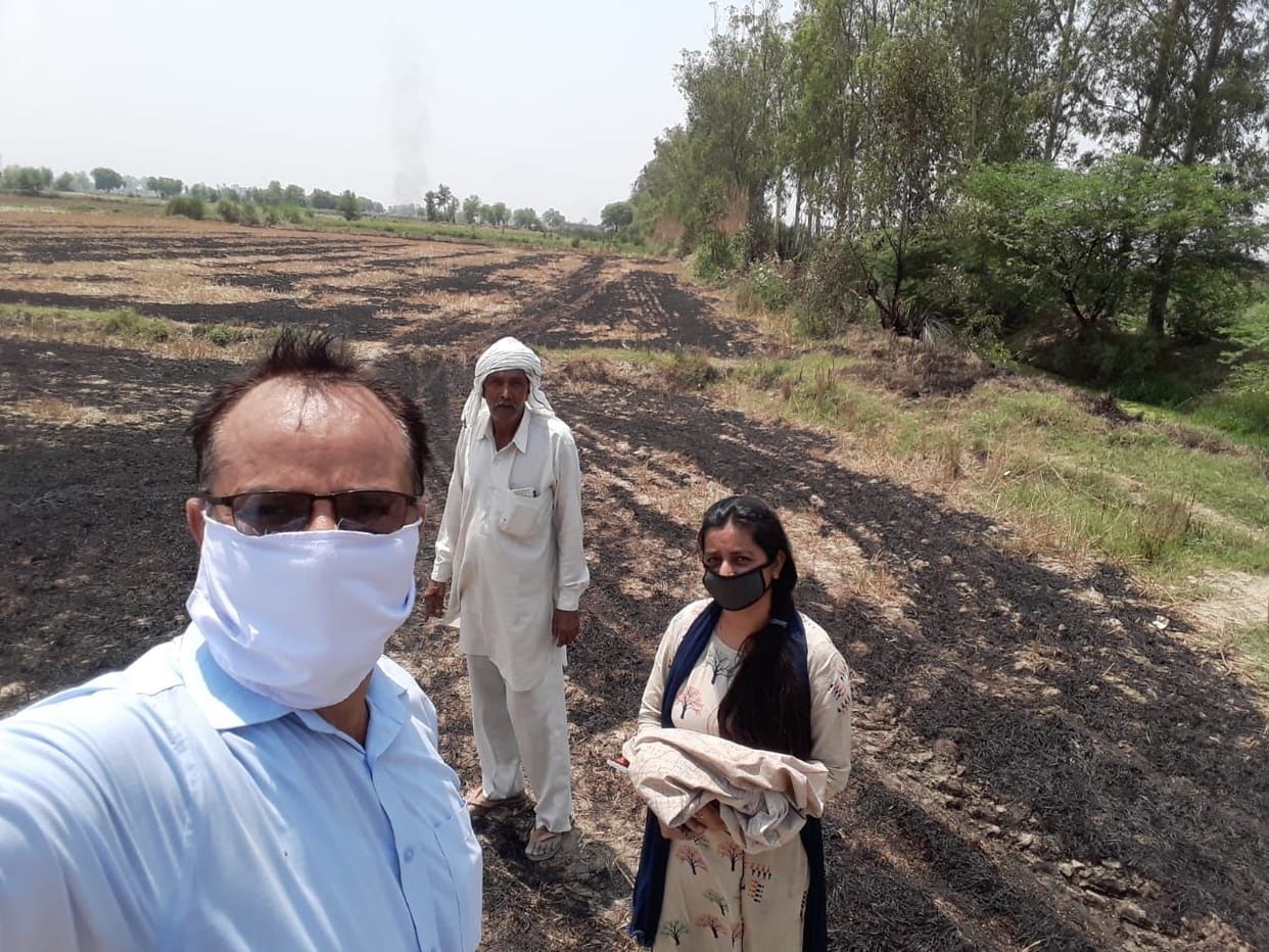 after crop residue burn police case file on farmer
