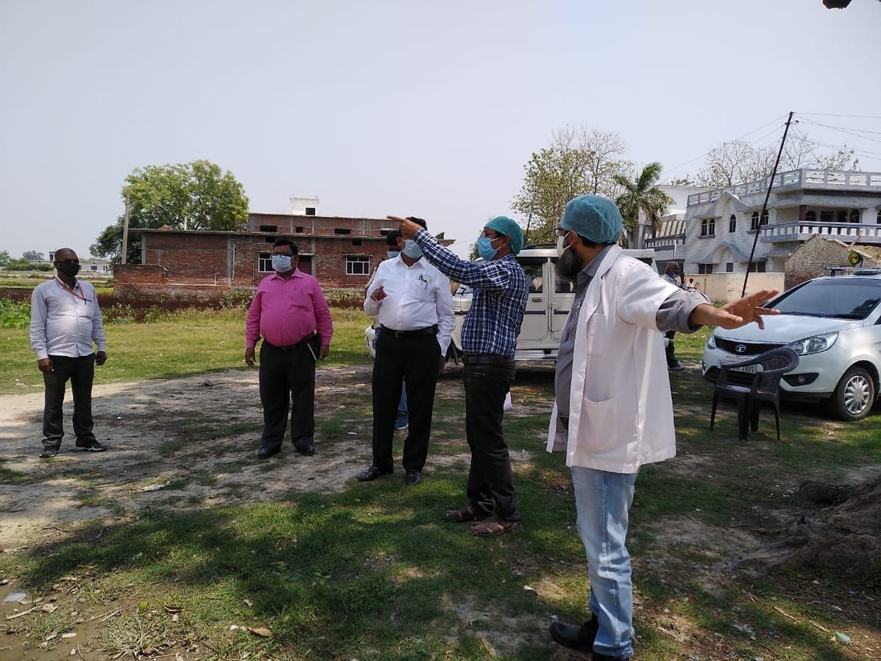 health team inspected hot spot village harraiya