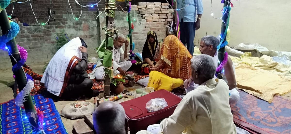 Marriage in Lockdown groom without baratis Following social distancing in jaunpur up