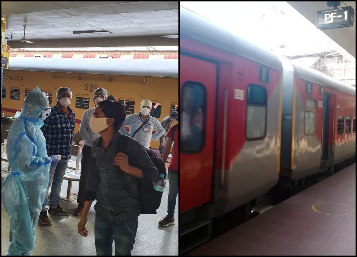 Telangana Express and Sabarmati Express reached Varanasi with laborers people during lockdown