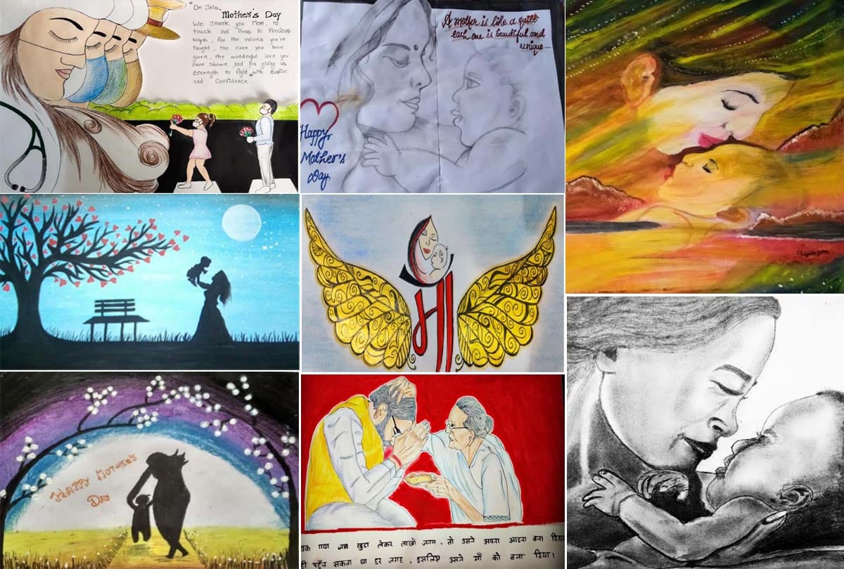 Poetry and painting competition on Mother's Day by Amar Ujala kanpur