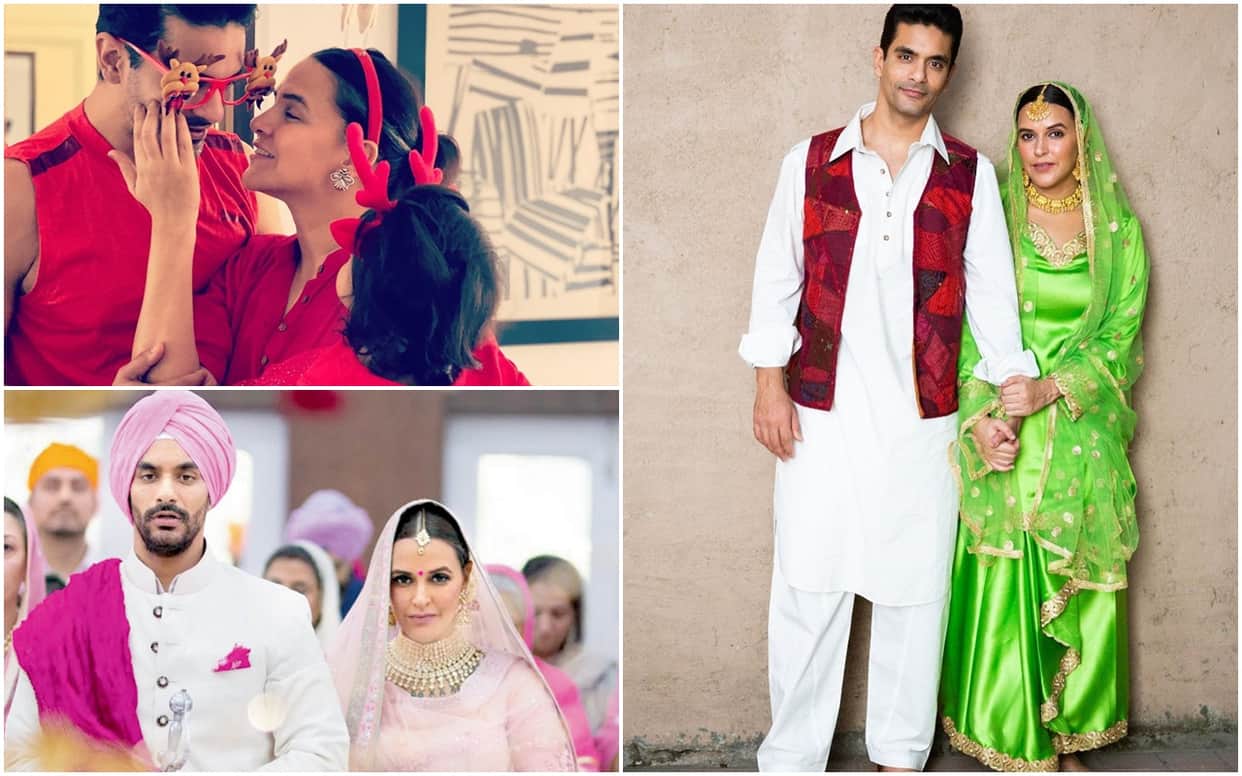Neha Dhupia And Angad Bedi 2nd marriage anniversary WEDDING ALBUM