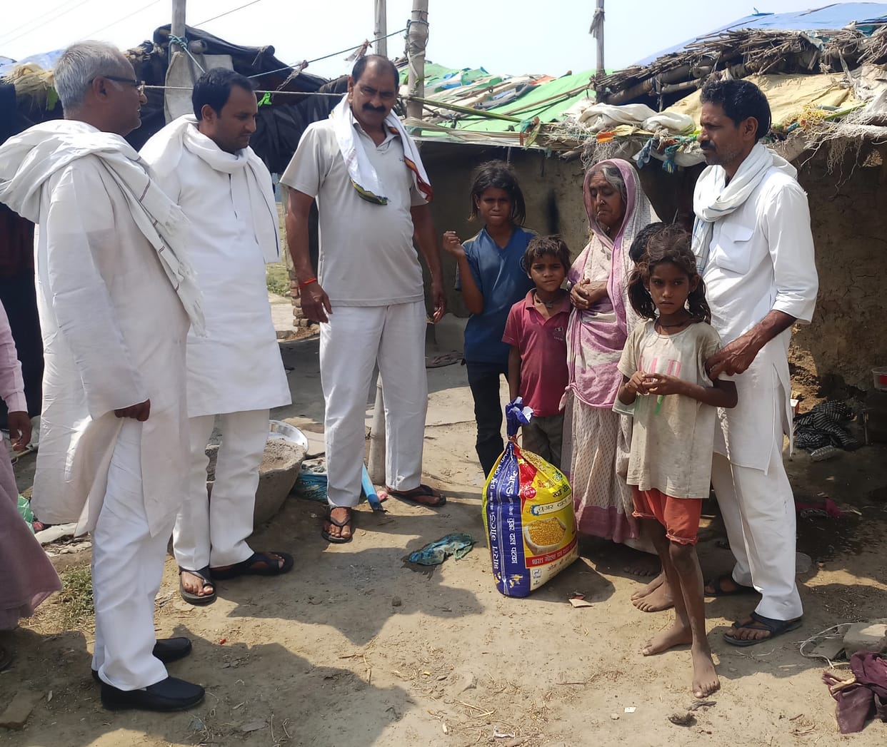 Nobody is hungry, so distributing ration