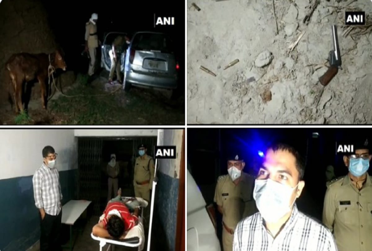 Encounter between police and criminals in Amroha of uttar pradesh