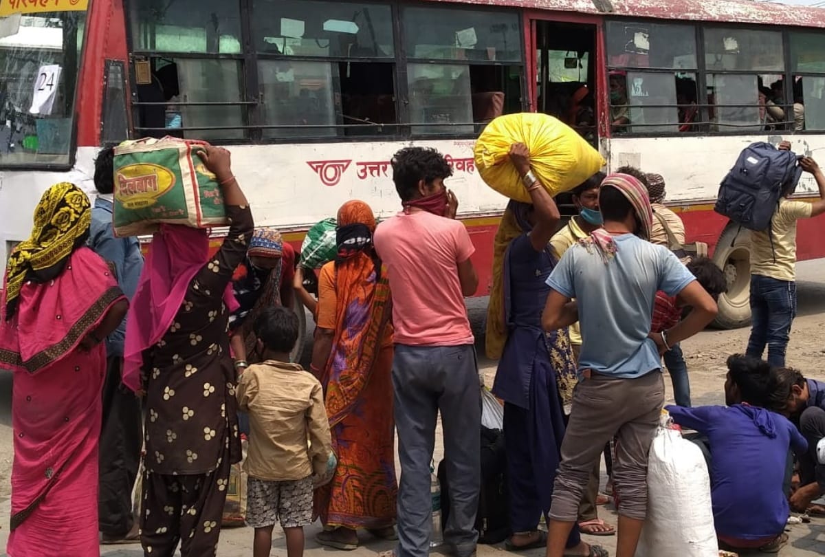 Workers Migrating From sikandrabad And telangana Due To Corona Infection
