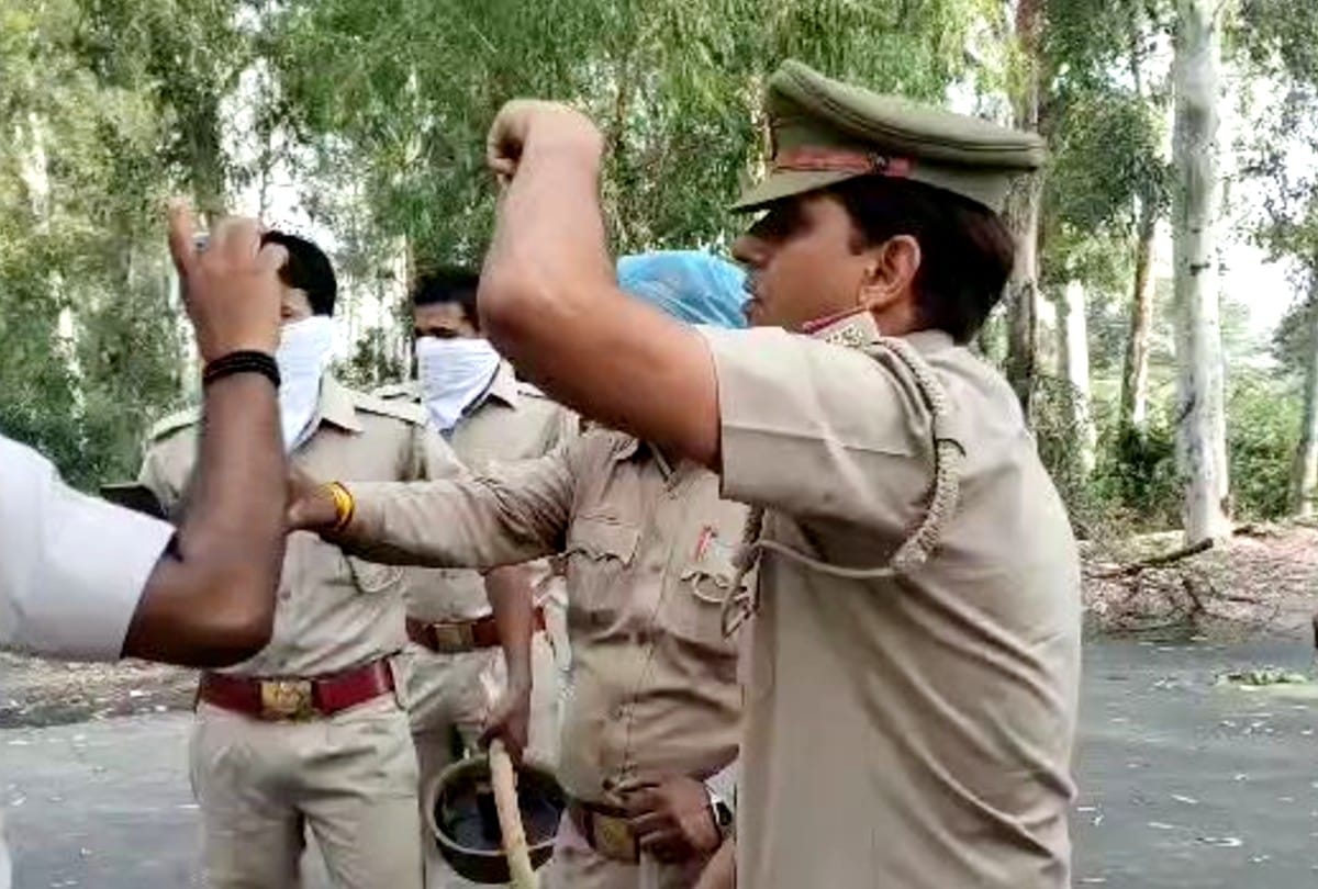 clashes between up and rajasthan police on mathura border in lockdown