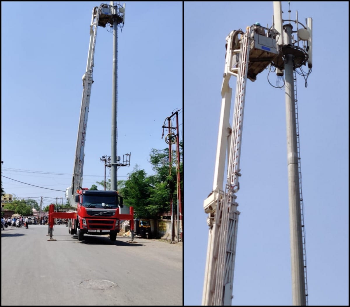 Drunken youth climbed mobile tower and slept, floated crane to unload in varanasi
