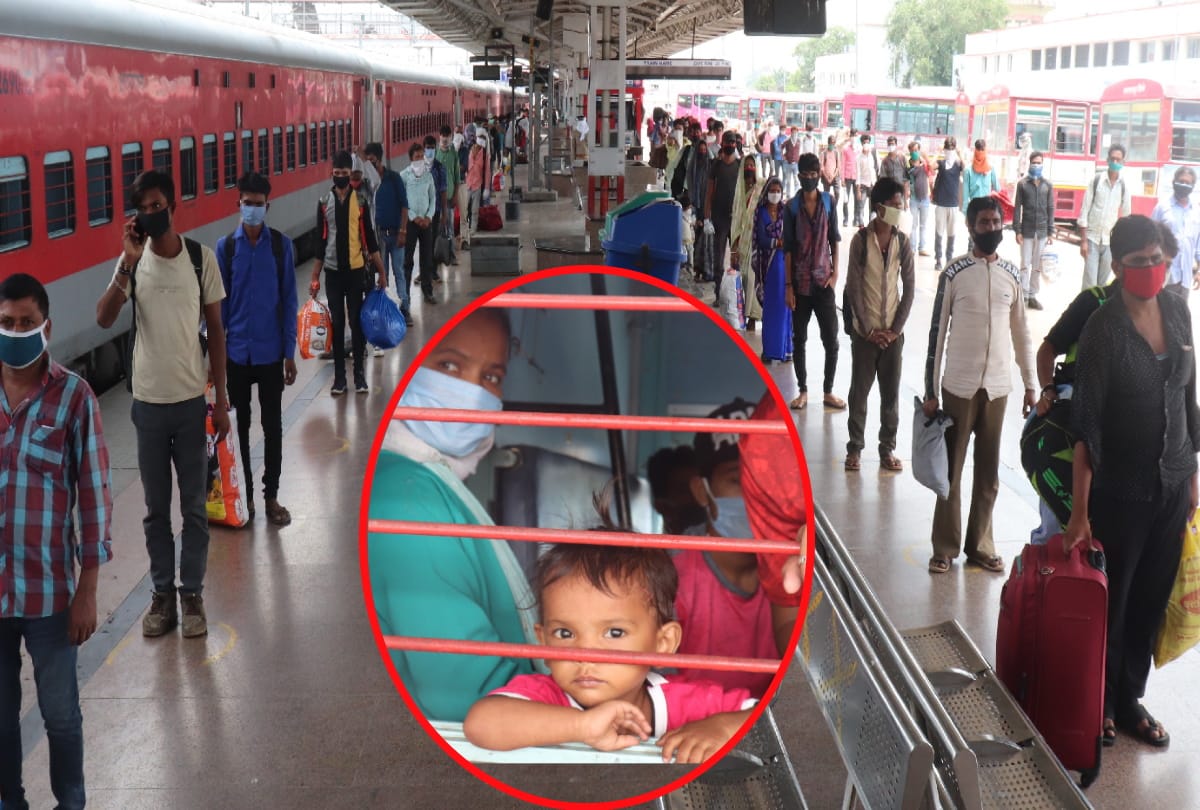 Six Shramik special train arrived with 7620 labour in gorakhpur