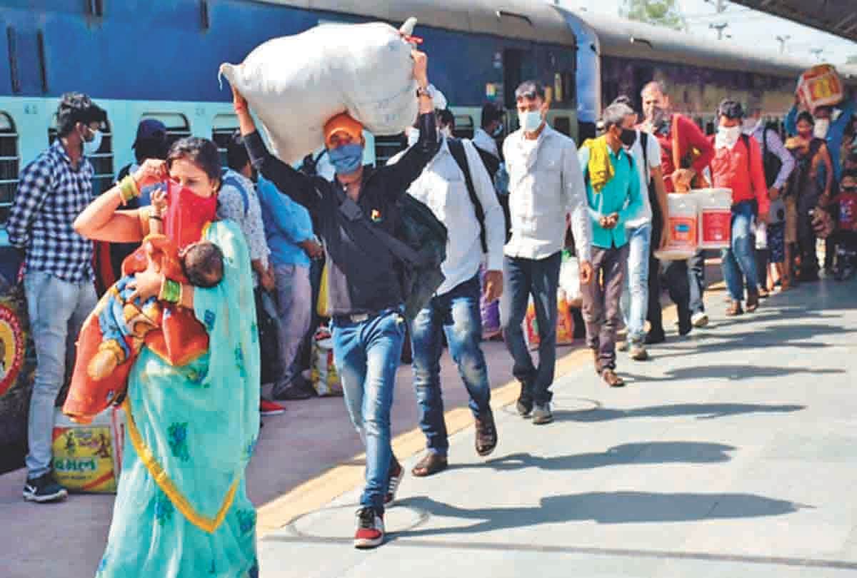 Pratapgarh: 1354 workers arrived from Belha from Surat by special train, 110 workers kept in shelter home