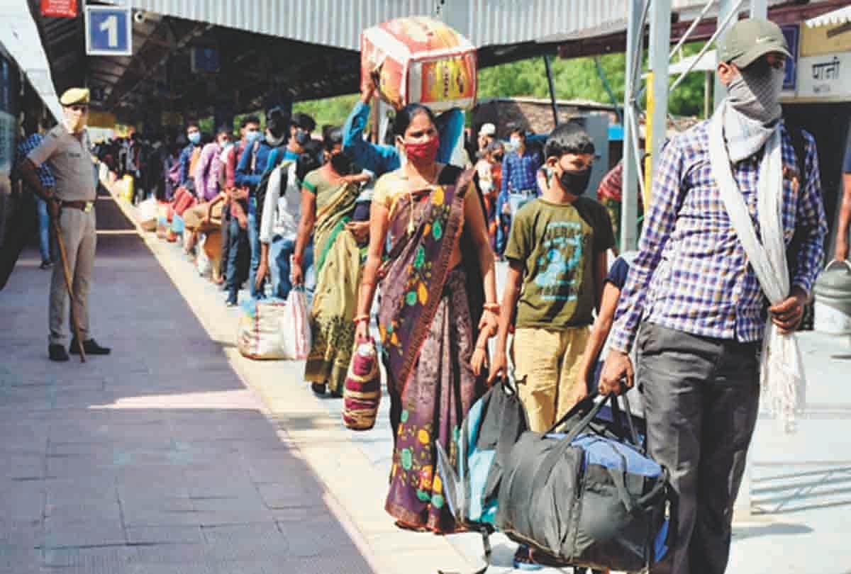 Pratapgarh: 1354 workers arrived from Belha from Surat by special train, 110 workers kept in shelter home