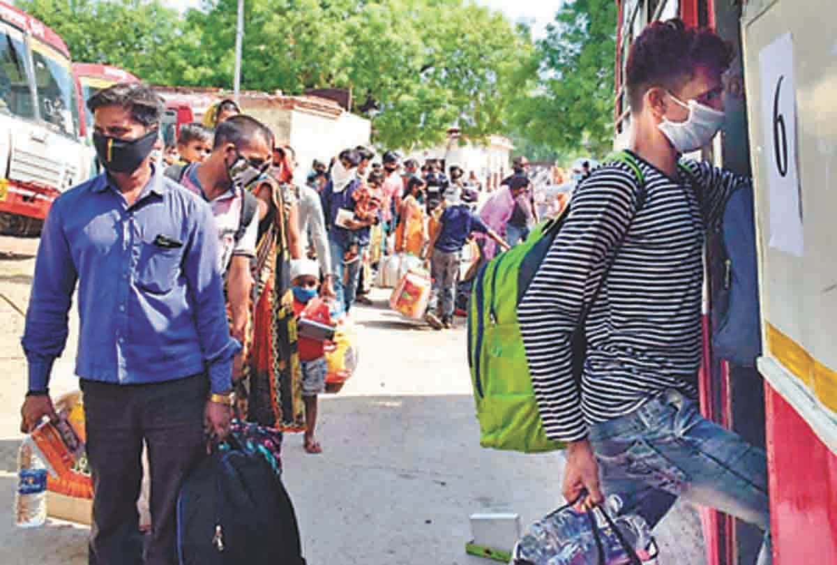 Pratapgarh: 1354 workers arrived from Belha from Surat by special train, 110 workers kept in shelter home