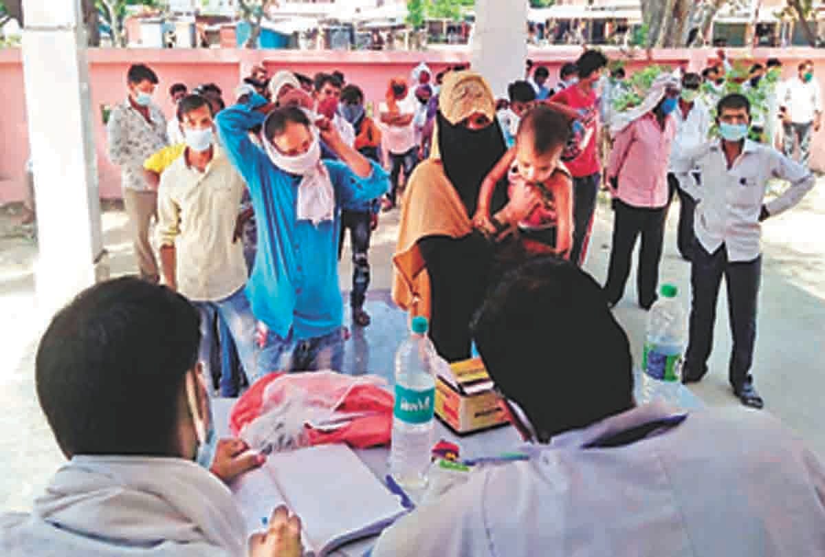 Pratapgarh: 1354 workers arrived from Belha from Surat by special train, 110 workers kept in shelter home