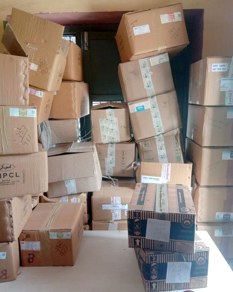 Ayurvedic hospital made drug storage room