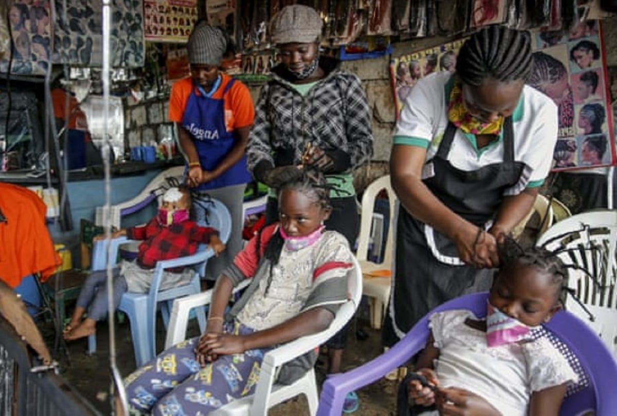 coronavirus hairstyle going viral on internet  corona shape hair style becoming famous in East Africa kenya