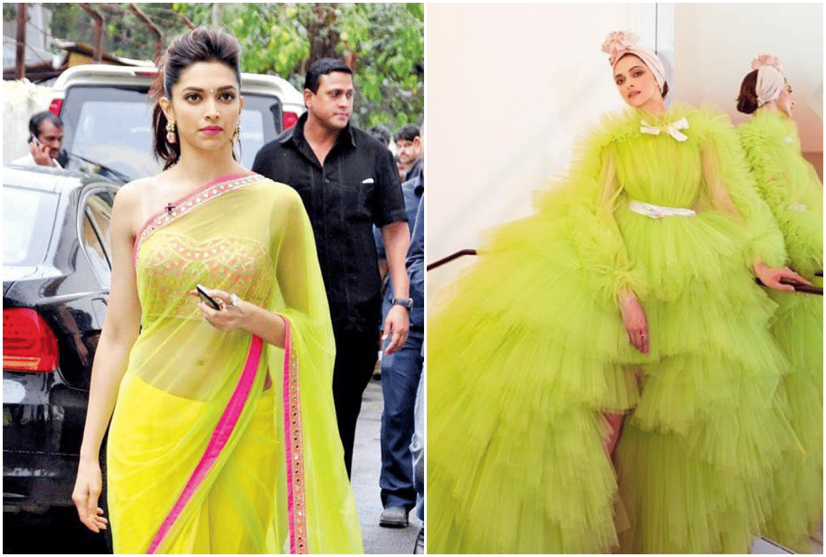 bollywood actress rocked in neon green colour dress