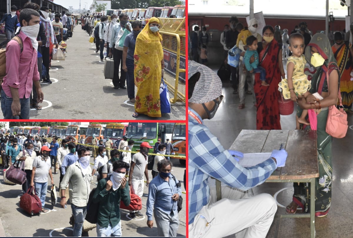 Shramik special train Arrived in gorakhpur with 7966 laborers