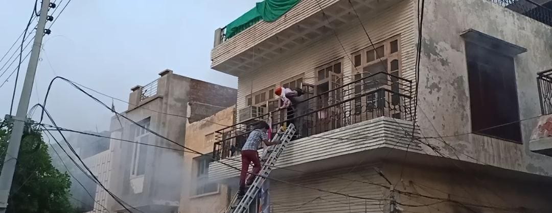 fire on shop and home in Firozpur