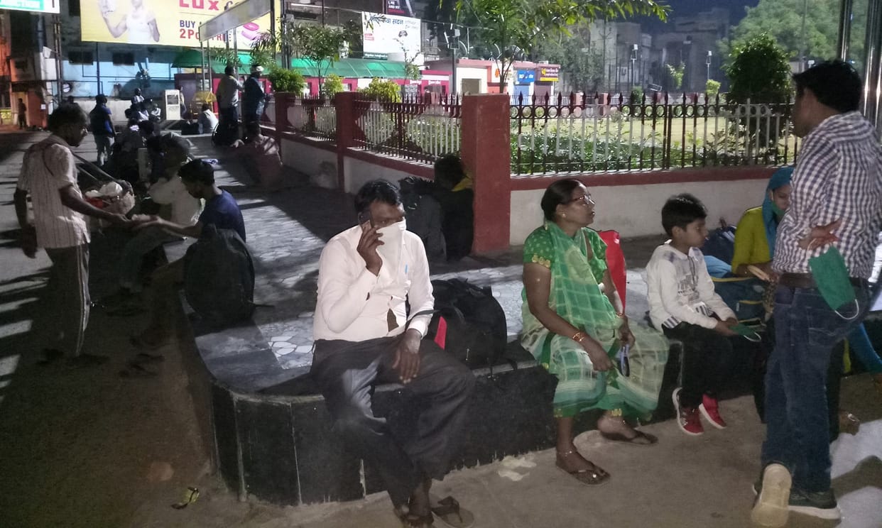 Passengers arrived at the station four hours before