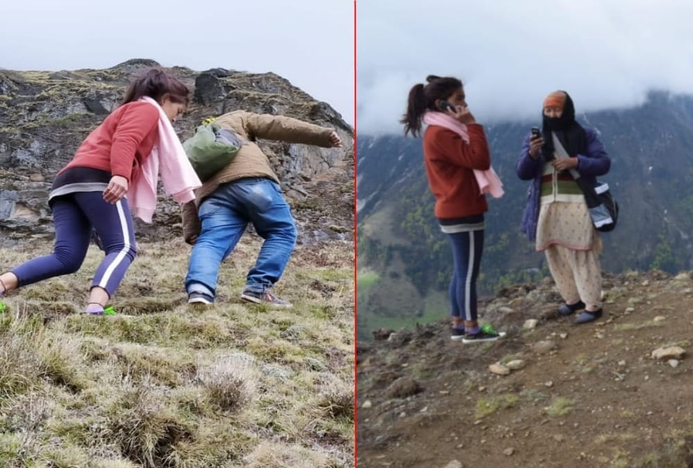 Uttarakhand: Vyas valley People Walked to Morcha top for mobile Network
