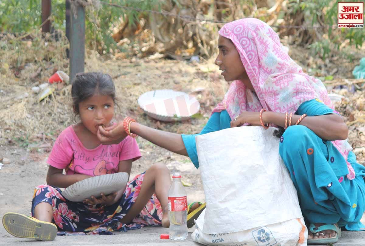 lockdown in Jammu Kashmir (J&K) news in Hindi, Women working in field along with children
