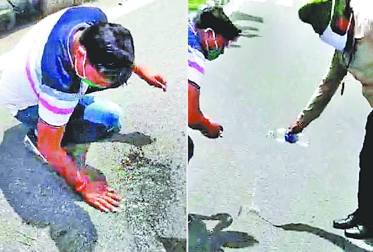 Coronavirus, Lockdown, Stone Pelting, Man Splitted on Road, Traffic Marshall Asked to Clean