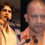 कांग्रेस महासचिव प्रियंका गांधी वाड्रा व मुख्यमंत्री योगी आदित्यनाथ।