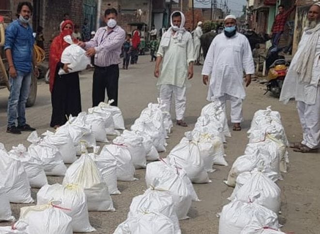 57 ration kits distributed under the supervision of administration