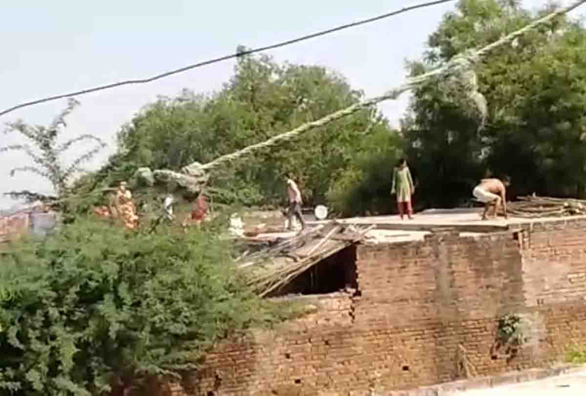 jalaun : There was a fierce dispute between two sides in lockdown, bullets fired