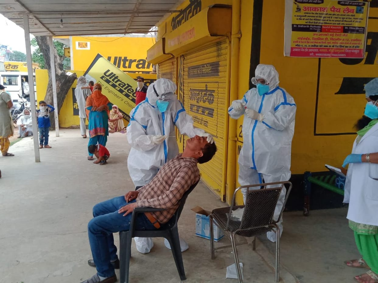 33 people Corona samples took in village Bagwali