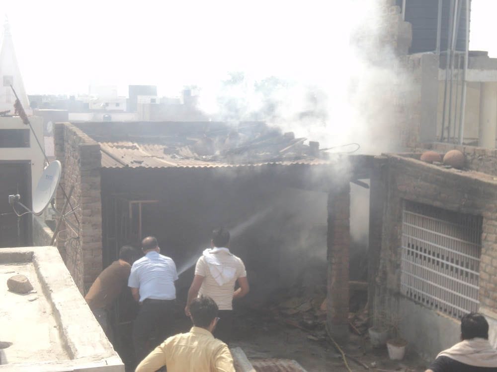 fire in store room in Abohar