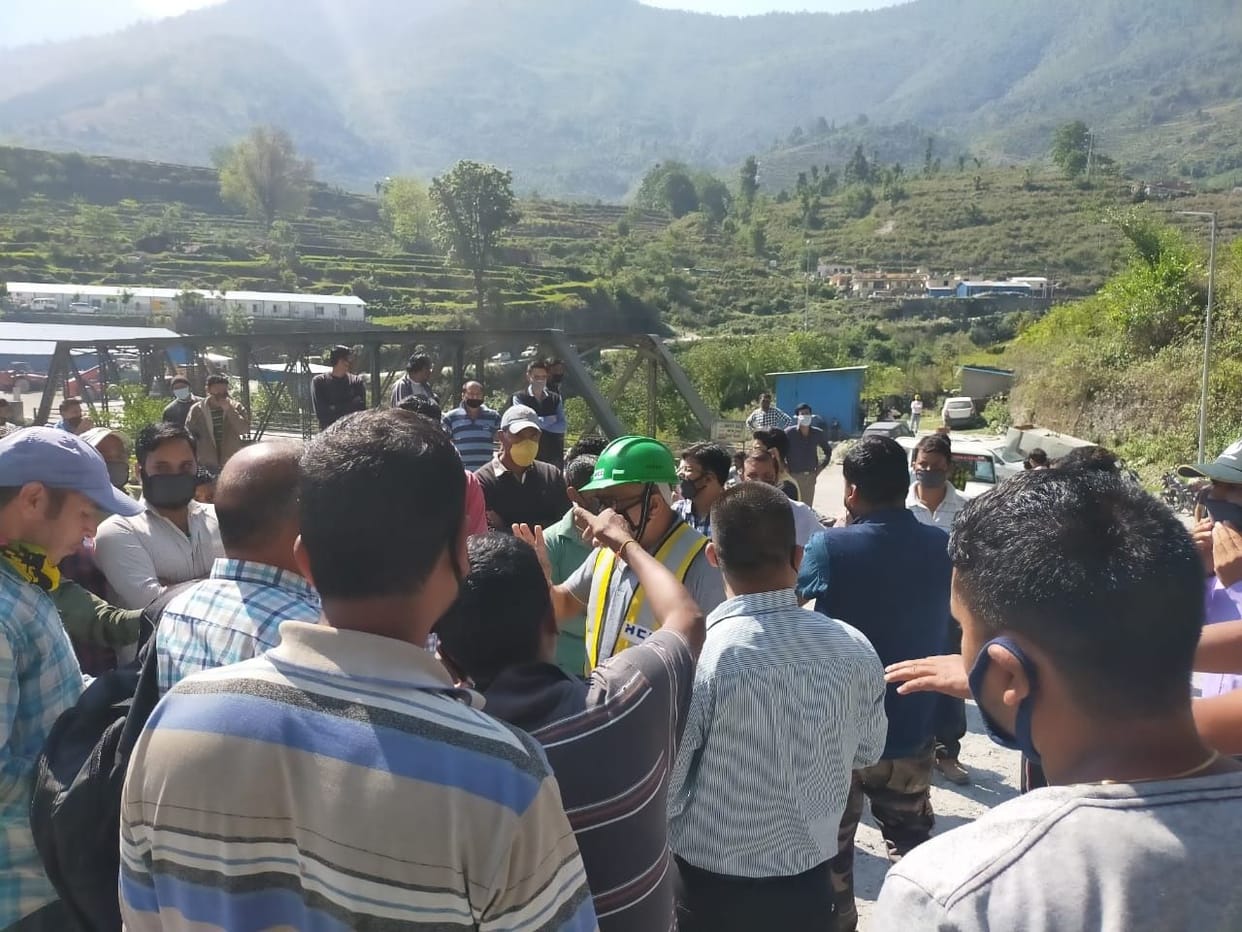 Project workers went on strike