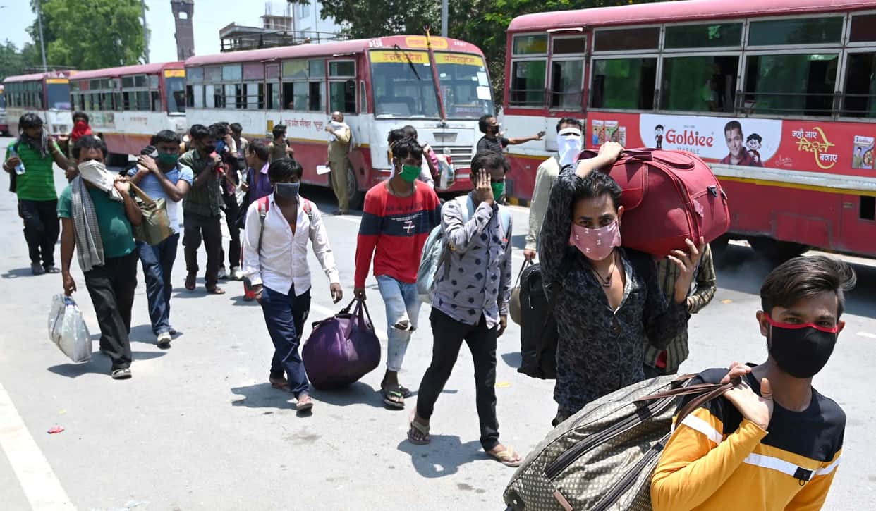 More than 5000 workers from three special trains arrived in Prayagraj