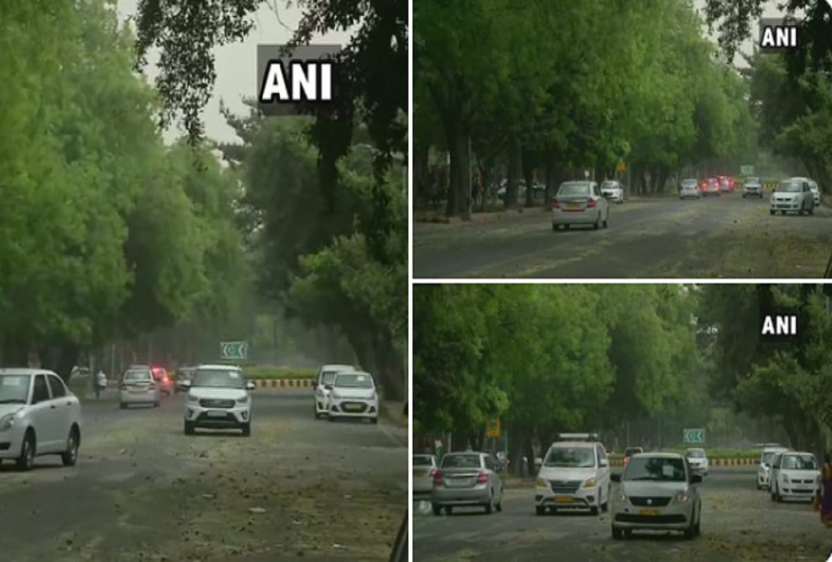 Delhi once weather forecast delhi ncr many parts lashes with heavy rain and dusty wind with thunder storm