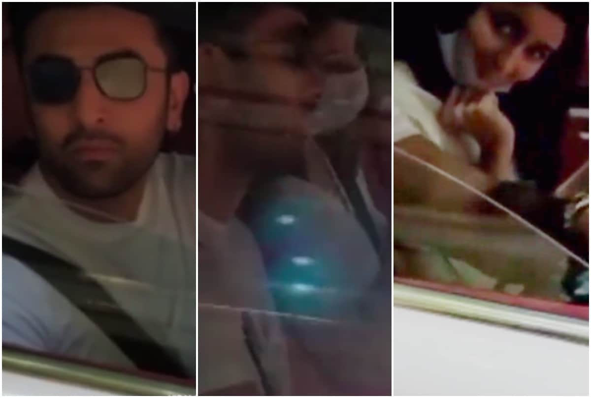 Ranbir Kapoor Alia Bhatt Asks Paparazzi To Wear Mask As they Arrive To Rishi Kapoor Prayer Meet Video Viral