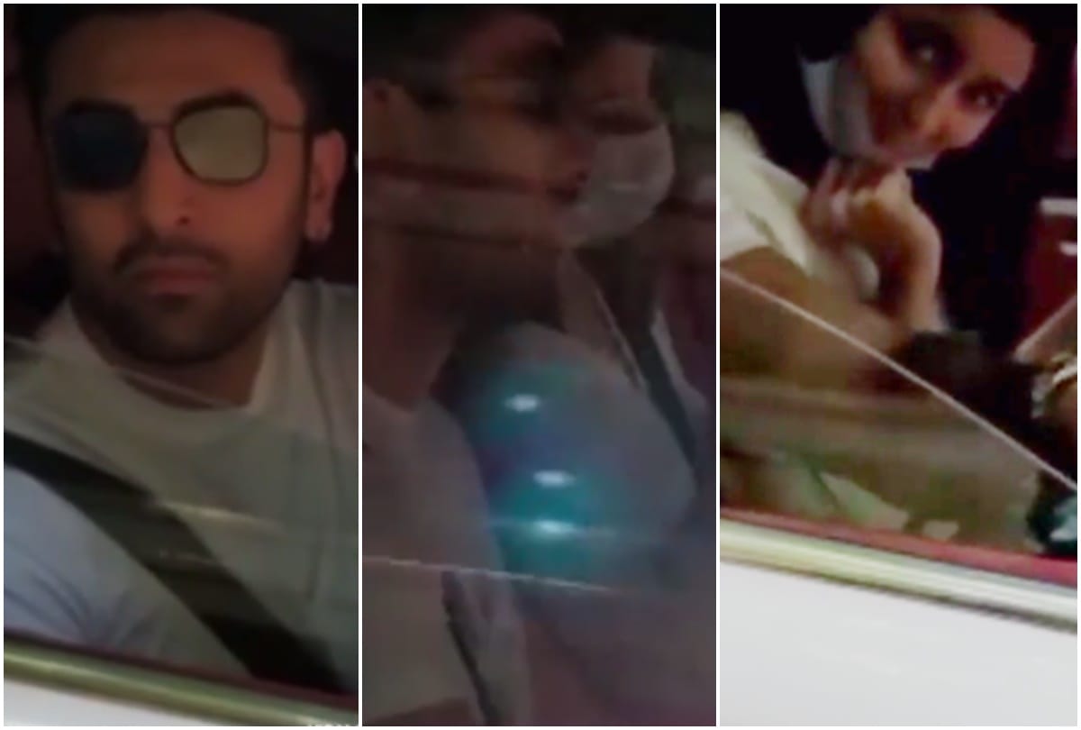 Ranbir Kapoor Alia Bhatt Asks Paparazzi To Wear Mask As they Arrive To Rishi Kapoor Prayer Meet Video Viral