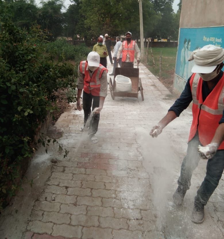 Cleanliness and sanitization intensified in Corona-infected village