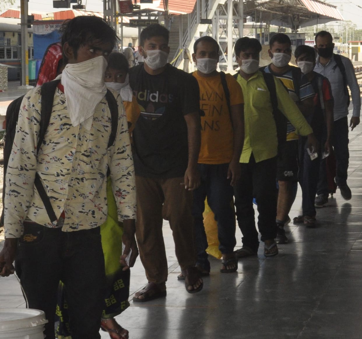 Seven thousand people came from nine special trains