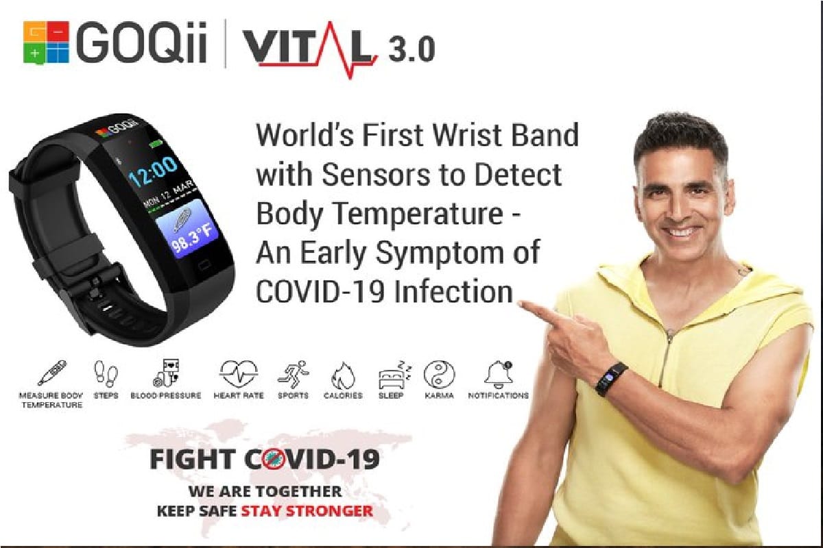 Goqii Vital 3.0 स्मार्टबैंड भारत में लॉन्च, बताएगा शरीर का तापमान Goqii Vital 3.0 Band Launched in India With Body Temperature measure fearture