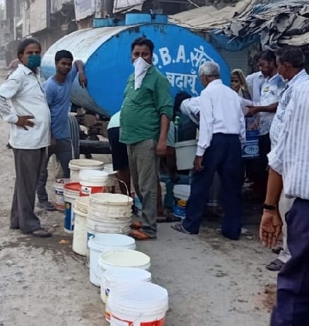 When the construction of Chaupula Bridge started, the water pipeline was cut