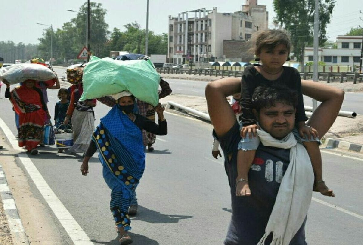 coronavirus lockdown: migrant labourers returned in mainpuri