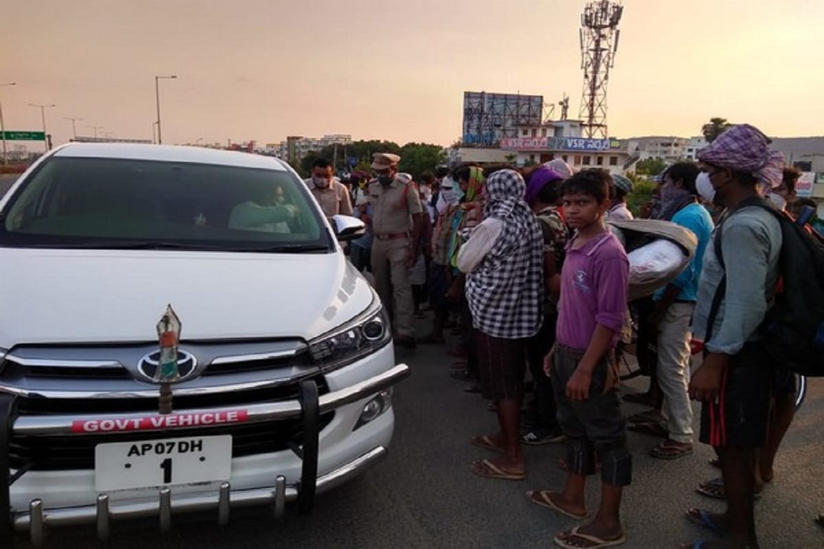 Spotting migrant workers walking on highway Andhra Chief Secy intervenes, puts them on special train to their homes