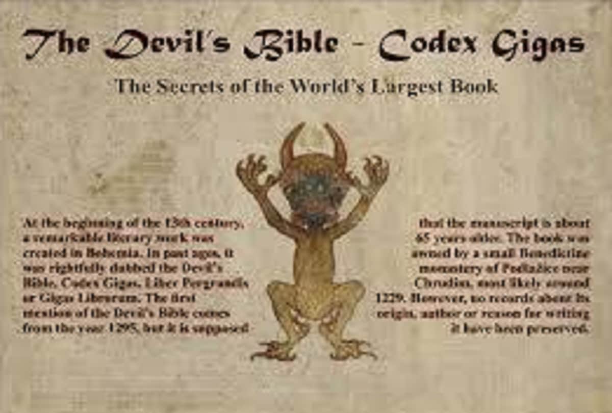 The Devils Bible or Codex Gigas written in only one night by mysterious writer