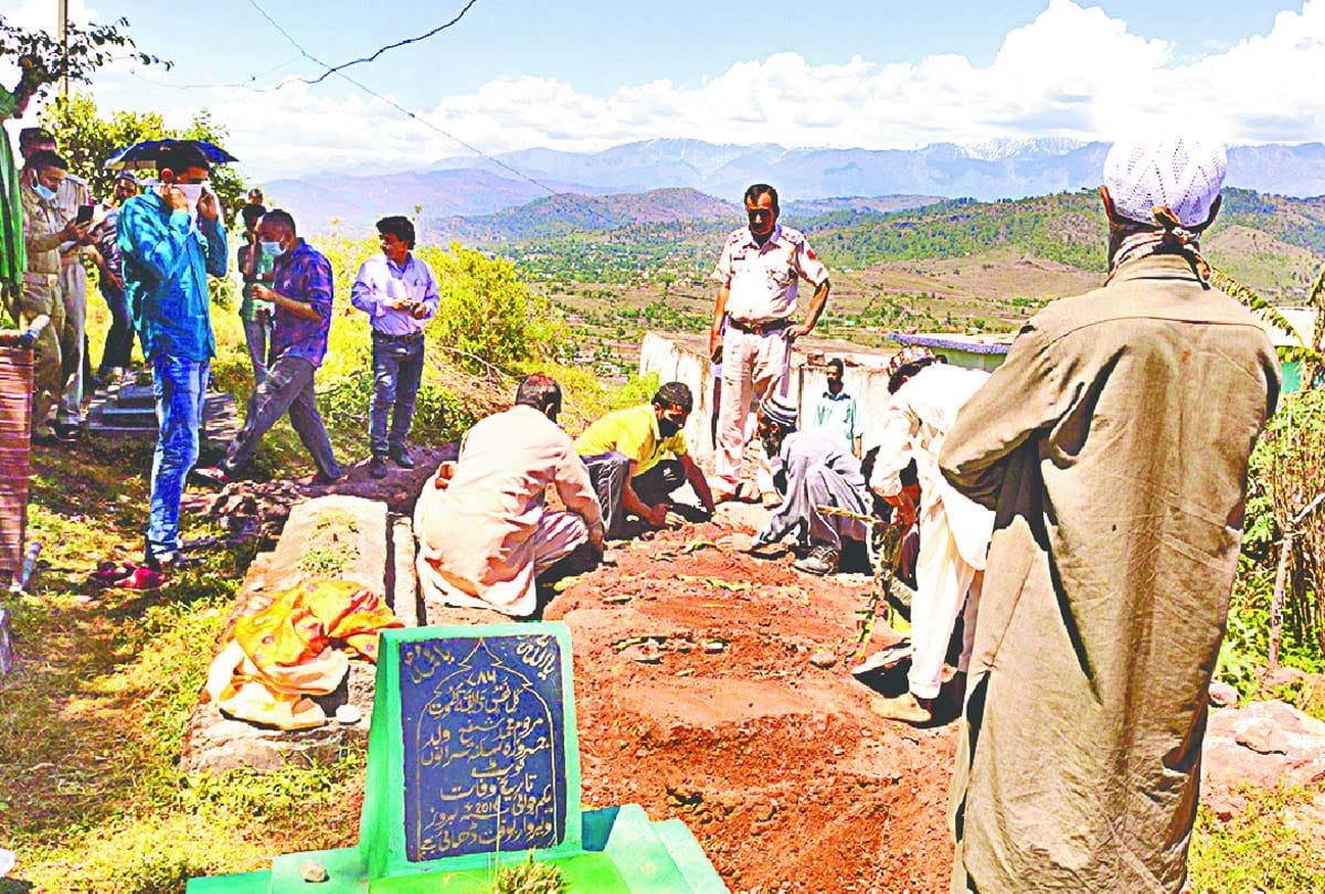 Nephew murdered for goat in rajouri jammu, police removed body from grave and sent for investigation