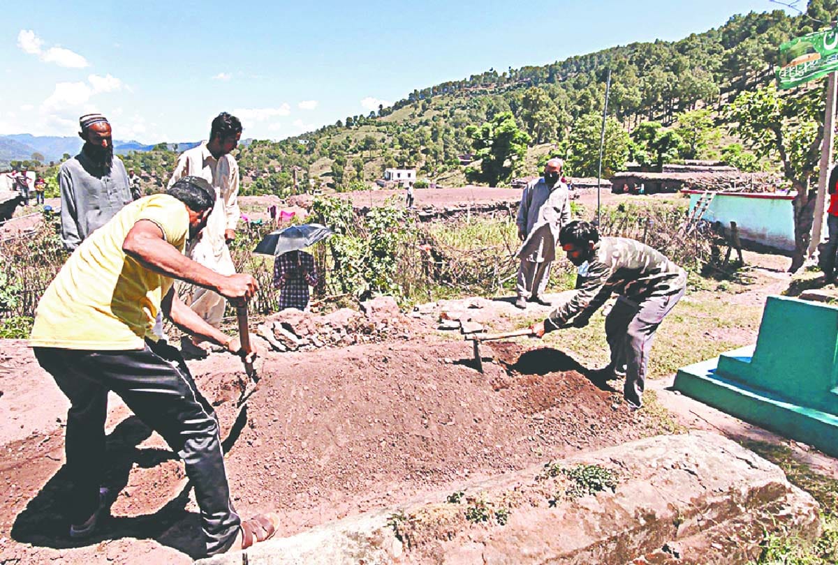 Nephew murdered for goat in rajouri jammu, police removed body from grave and sent for investigation