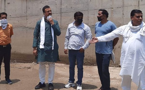Told the MLA the problem of waterlogging in the under pass