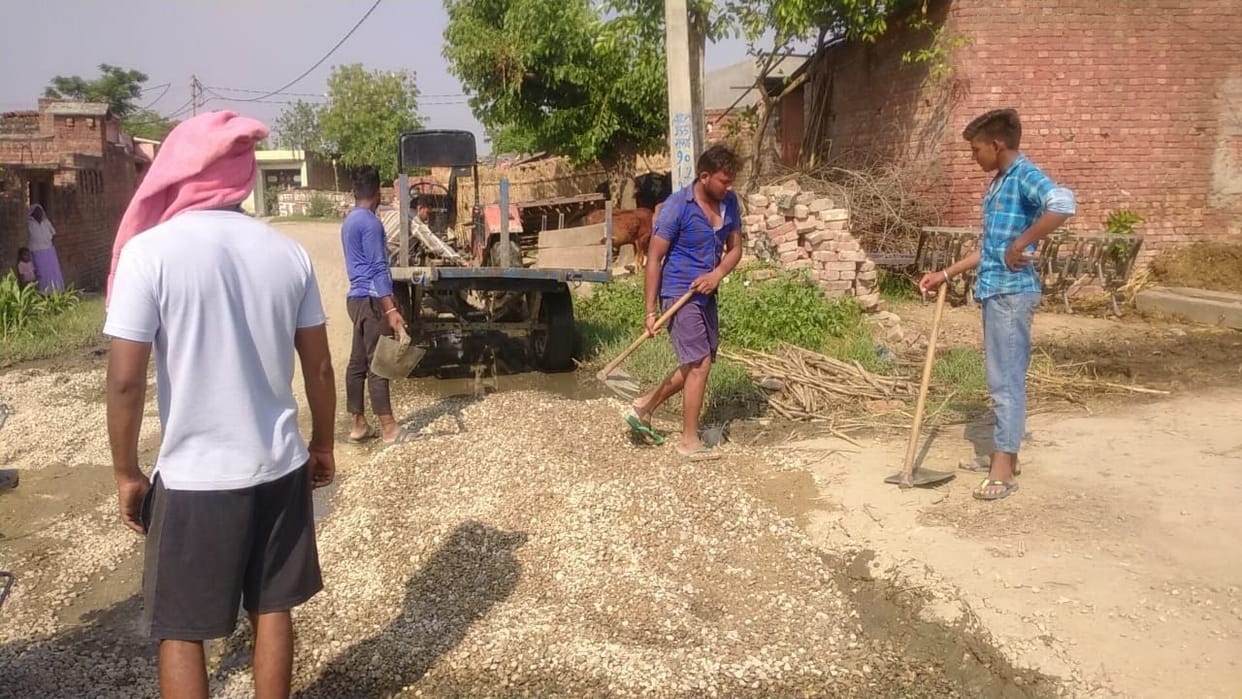 Youth filled sand gravel on pits