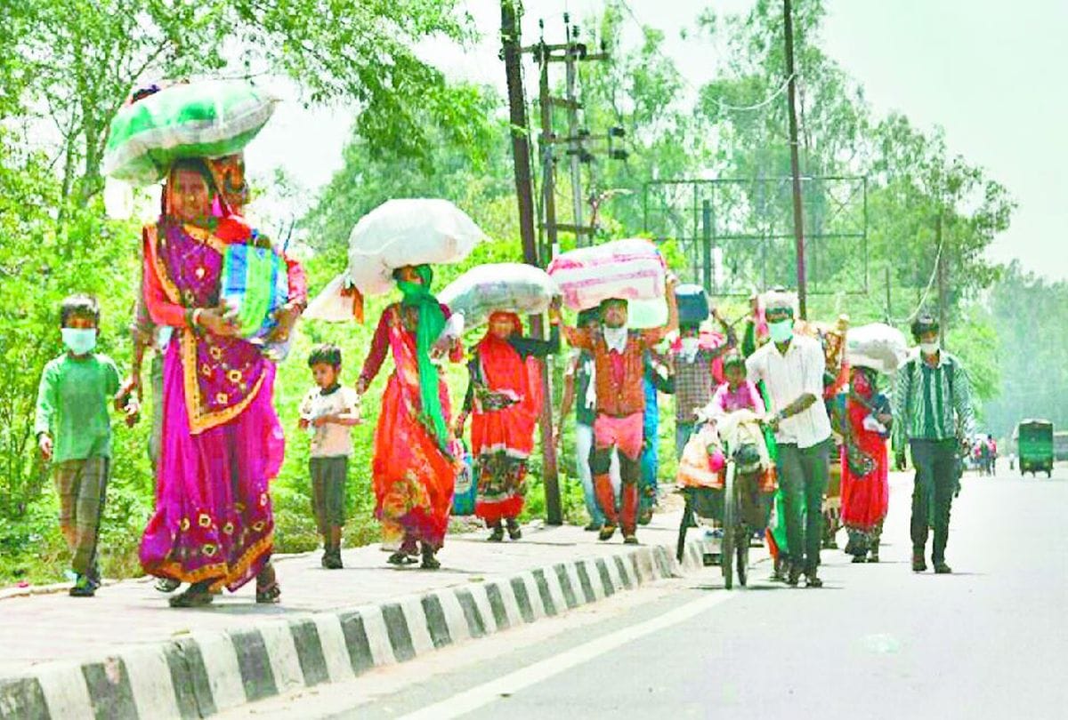 coronavirus lockdown: migrant labourers returned in mainpuri