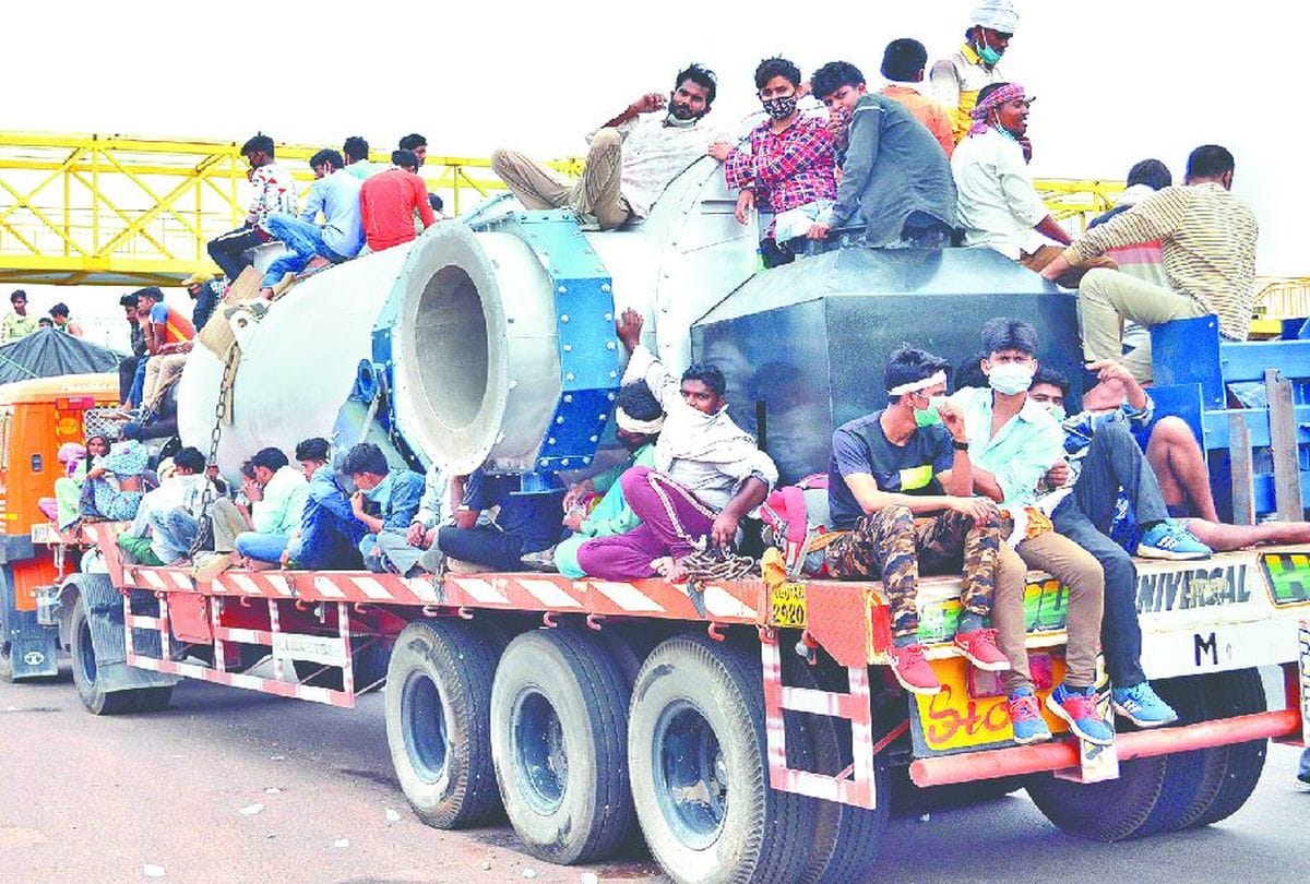 coronavirus lockdown: migrant labourers returned in mainpuri