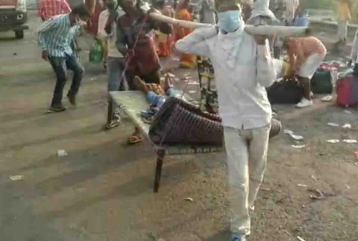 during lockdown sick son traveled on the bed from ludhiana to kanpur