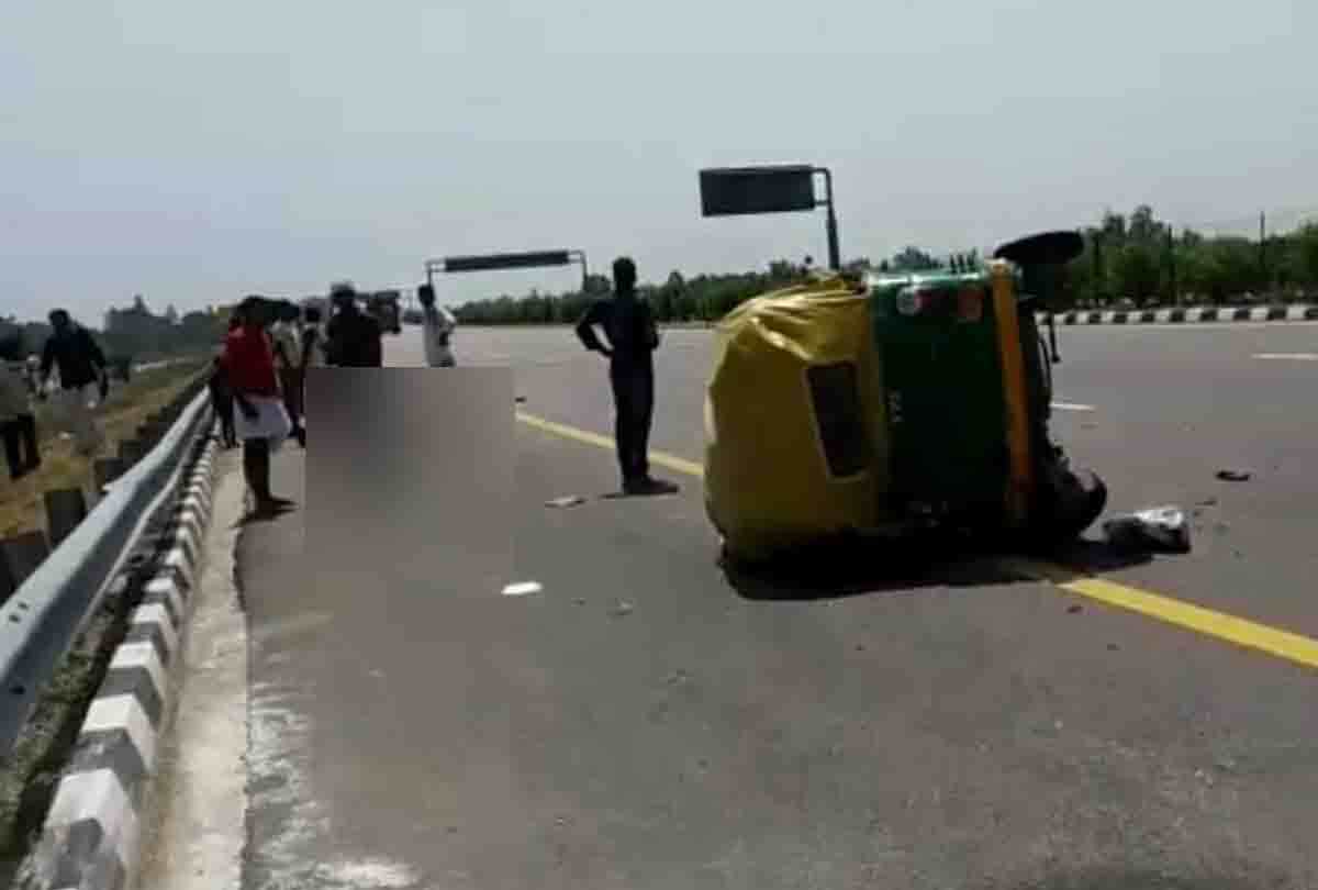 accident in lockdown: husband wife died in road accident in agra lucknow expressway